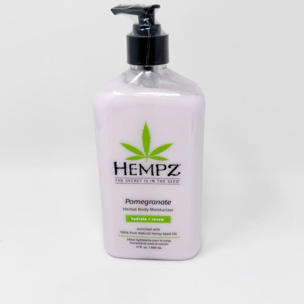 Hempz Hydrate + Renew Body Lotion   Scent: POMEGRANATE  17 oz   New & Sealed.